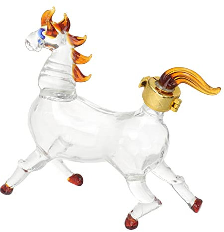 Botella de vino, dispensador de licor de animales, vasos de cóctel, decoración de mesa, botellas de agua, jarrón de flores transparente con tapas, botellas de vidrio para licor, recipiente de ganado,