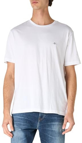 GANT Men's Printed Archive Shield T-Shirt, White, L