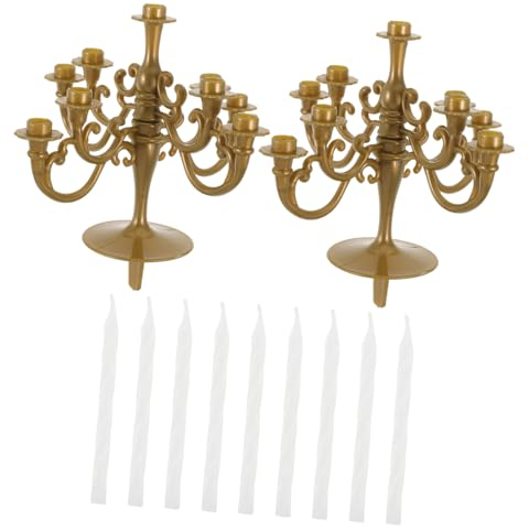 OFFSCH Elegante Kuchen Kerzenhalter Set Von 2 Für Hochzeit Geburtstag Kuchen Topper Kreative Picks