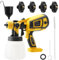 Ruspela Cordless Paint Sprayer, Paint Spray Gun for DW 20V Battery Power Paint & HVLP Sprayers for Home Interior and Exterior, House Furniture Painting (Yellow)