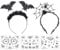 Aurasky Fledermaus Haarreif, Spinnennetz Haarreif, Temporäre Tattoos, Halloween Kopfschmuck, Halloween Kostüm Accessoires, Haarschmuck für Karneval Maskerade Fasching Cosplay Dress-up