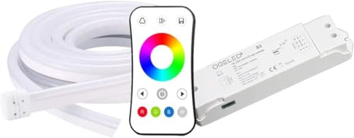 Neon RGB LED Streifen 1-50m mit S3 Kontroller Neonflex diffus diffusion Strip Band leisten wasserfest IP65 (5M)