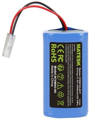 14.4V 3500mAH H18650CH-4S1P Batterie pour Xiaomi Mi Roboter, Mijia G1, pour Panasonic MC-WRC53, Phicomm X3, pour Puppy R30 Pro, R35, pour Flyco FC9601, FC9602