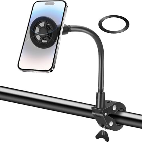 EEEKit Magnetische Handyhalterung Fahrrad, Universal Schwanenhals Handyhalter Motorrad Kompatibel mit iPhone Magsafe und 4,0-7,0 Zoll Smartphone