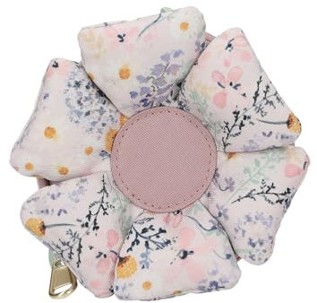 Depesche 13311 TOPModel Summer Feeling - Kleine Umhängetasche in Blumenform, mit Model Motiv und bunten Patches, Handtasche mit verstellbarem Gurt