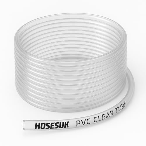 4mm x 6mm Transparent Tube PVC Clear Hose, Flexible Vinyl Tubing, Food Grade Plastic Tube Pipe for Transfer Water Oil Air 3 Metre (9.84 Ft)