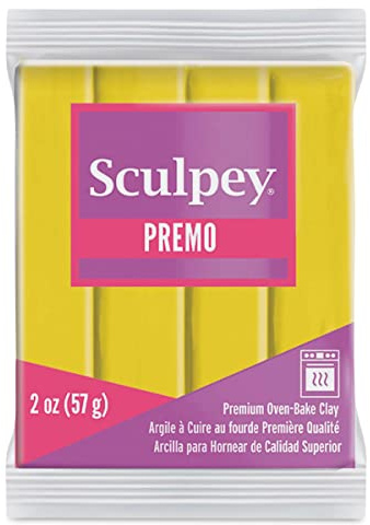 Premo! Sculpey Polymer Oven Bake Coloured Modelling Clay 2Oz Cadmium Yellow