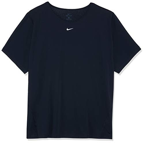 Nike Women Pro All-Over Mesh Top (Plus Size) - Black/White, 1x