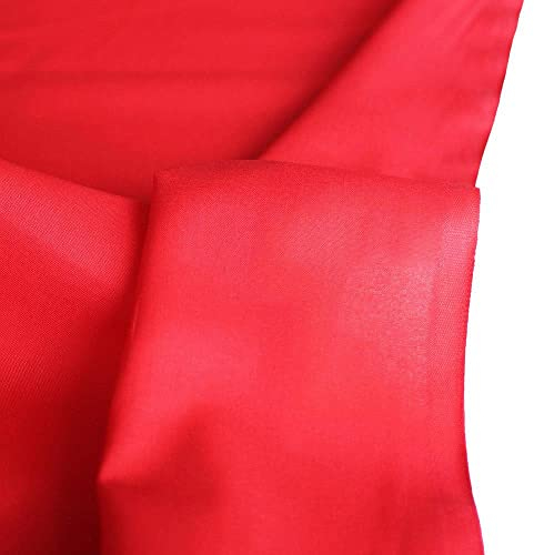 TOLKO 50cm Baumwollstoff Meterware uni | Popeline Stoff aus ÖkoTex Baumwolle in leuchtenden Farben | Kleiderstoff Dekostoff Vorhangstoff Bezugsstoff Patchwork Kinder Stoffe zum Nähen (Rot)