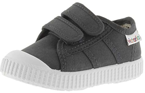 victoria Sneaker Unisex 1915 Canvas & Doppel-Klettverschluss & Verstärkte Spitze 136606 für Kinder Antracita 19