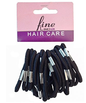 Thick Elastic Bands - Black - 24 in a Pack (6042)