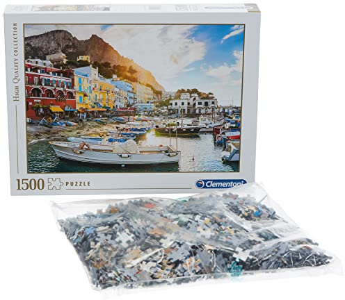 Clementoni 31678 Capri – Puzzle 1500 Teile ab 9 Jahren, buntes Erwachsenenpuzzle mit kräftigen Farben, Geschicklichkeitsspiel für die ganze Familie, schöne Geschenkidee