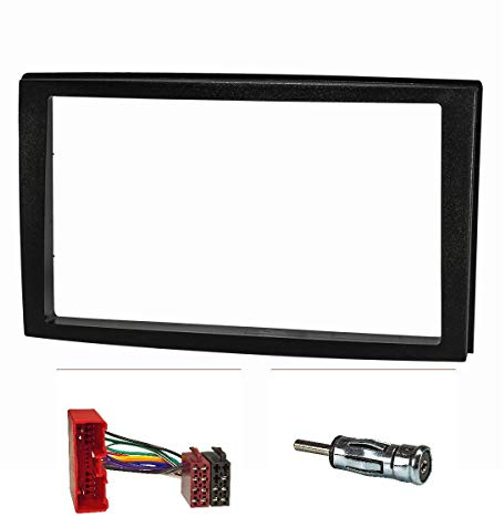 tomzz Audio 2433-018 Doppel DIN Radioblende Set kompatibel mit Mazda Premacy Facelift ab Bj.11/2001 mit Radioadapter ISO Antennneadapter ISO DIN