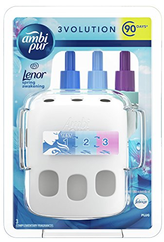 Ambi Pur 3 Volution Lufterfrischer Plug-in Starter Kit Frühlingserwachen mit Lenor, 20 ml, 3 Stück