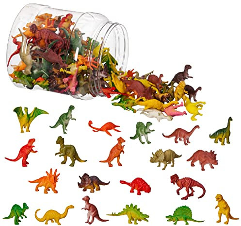 THE TWIDDLERS 70 Mini Dinosaurier, Kleines Dino Spielzeug für Jungen & Mädchen - Kindergeburtstag Mitgebsel, Mitbringsel, Gastgeschenke, Pinata