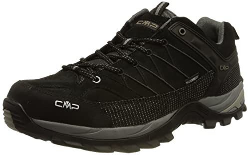 CMP Herren Rigel Low Shoes WP Trekking-& Wanderhalbschuhe, Nero-Grey, 45 EU