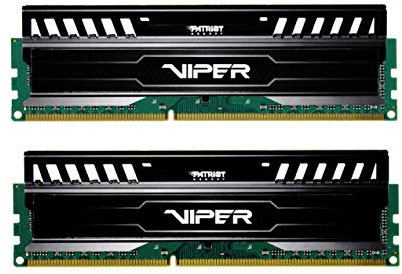 Patriot Memory Memoria desktop Viper III da 16 GB (2 x 8 GB) DDR3 1600 MHz (PC3 12800) CL9 con dissipatore di calore Black Mamba – PV316G160C9K