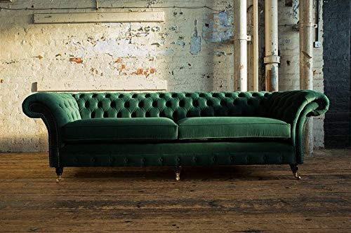 JVmoebel Design Chesterfield Stoff Couch Sofa 4 Sitzer Polster Sofas Neu XXL Big Chouchen