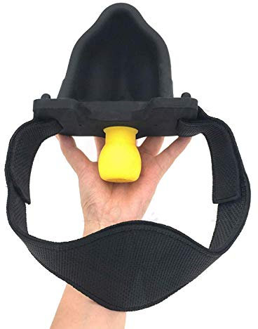 xunlu Silikon Piss Urinal Biss Plug Mundknebel Mit 4 Stücke Knebel Ball - Bondage Fesseln Spielzeug Haube Haustier Rollenspiele Sexspielzeug Für Frauen Mann,Schwarz