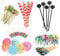 99 Piece Cocktail Party Decoration Drinks Accessory Pack With Umbrellas, Sparkle Sticks, Stirrers and Biodegradable Straws BBQ