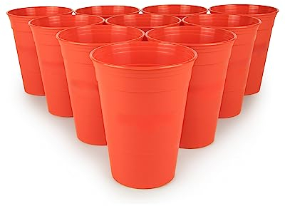 Boozie´s 22 Partybecher Set 16oz/473ml. Extra robust. Aus nachhaltigem Hartplastik Mehrweg Party-Cups Spülmaschinenfest, Wiederverwendbar, Made in Germany. Party Becher, Red Cup..(rot)