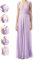 INFIWING Infinity Kleid mit Bandeau Brautjungfernkleider, Lang Übergröße Wickelkleid Damen, Multiway Kleid Hochzeitsgäste Trauzeugin Kleid Abendkleid(Einheitsgröße, Lavendel)