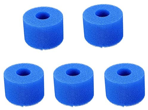 Cartucho de esponja de filtro de piscina para bomba de piscina tipo H/A/S1/I/II/VI/D/VII/B, paquete de 5 cartuchos de bomba de filtro lavable reutilizables de espuma de filtro de piscina,5 Type VI