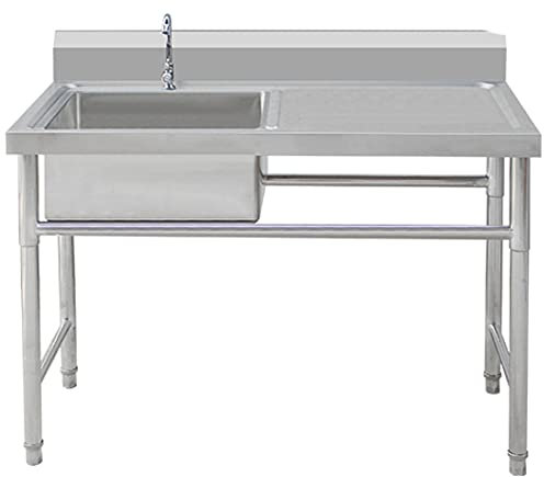 Lavello a Una Vasca in Acciaio Inox Lavamani Professionale lavelli da Cucina Professionali in Acciaio Inox per ristoranti, bagni, Garage, Magazzini,RightSink-1mm
