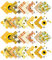 Soimoi Honig Biene Drucken Vorausdruck 5-Zoll-Baumwoll-Stoff Quilting-Quadrate Charme Pack Diy Patchwork Nuhen Handwerk - Weiß & Gelb