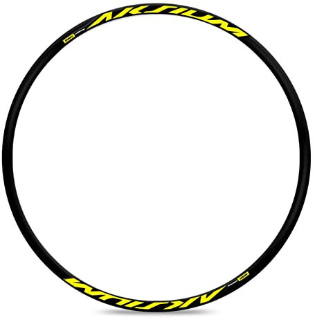 Fahrrad-Rad-Aufkleber Ma-vi-c AK-SI-UM DISC Rennrad-Laufradsatz-Sticks Aufkleber Fahrrad-Felgen-Aufkleber 17mm Breite for Zwei Räder (Color : Yellow)