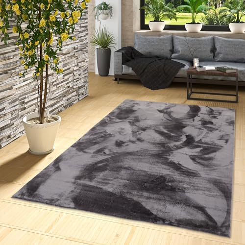 Pergamon Luxus Super Soft Wohnzimmer Kunstfell Teppich Pearl Einfarbig in Rund und Eckig