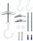 NACETURE Large Swag Hooks Plant Hooks for Ceiling Hooks for Hanging Plants - Ceiling Hangers Heavy Duty for Hanging Light - Chandelier Hook Ceiling Installation for Cavity Wall Fixing(White 2 Pack)