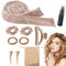 Lockenwickler Locken Ohne Hitze für lange haare, Locken über Nacht No Heat Curls haarband DIY Without Heat lockenband Set für Mädchen und Frauen (Khaki)