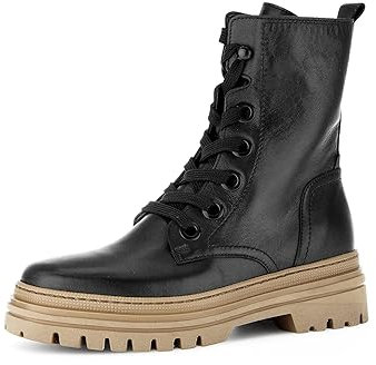 Gabor Damen Combat Boots, Frauen Stiefeletten,Wechselfußbett,Best Fitting,Winterstiefel,Winterschuhe,Stiefel,schwarz(So.Caramel,35.5 EU / 3 UK