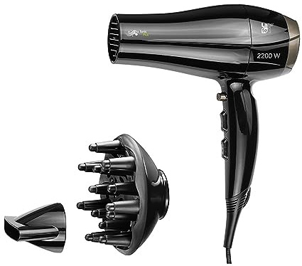 Lafe SWJ002 Haartrockner mit Diffusor und Konzentrator Maximale Leistung: 2200W - professionelles Styling zu Hause
