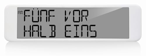 Technoline WS8125 Digitale Uhr mit Wortanzeige, Anzeige in deutsch und in englisch möglich