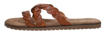 Lazamani Damenschuhe Sandalen Bequem Pantolette Braun Freizeit