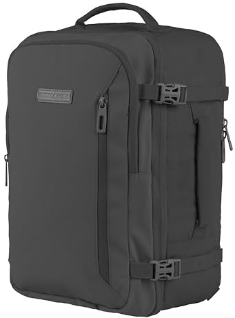 BidMamba Ryanair Handgepäckrucksack 40x20x25, 20L Taschenrucksack Easyjet Low Cost Flights - Carbon
