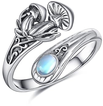 VENACOLY Mushroom Spoon Ring Sterling Silver Mushroom Ring Mushroom Mother's Day Jewellery for Women Mum