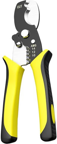 Pince à Dénuder, Pince à Denuder Electricien, Denudeur Cable Electrique, Pince Denuder, Pince Electricien Pour Sertir, Serrer Et Couper, 45#Steel
