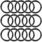15 Stück 33mm Runde Karabiner Schwarz - Strapazierfähige Zinklegierung, Schlüsselringe für Schlüsselanhänger, Taschen, Schmuck, DIY Handwerksprojekte