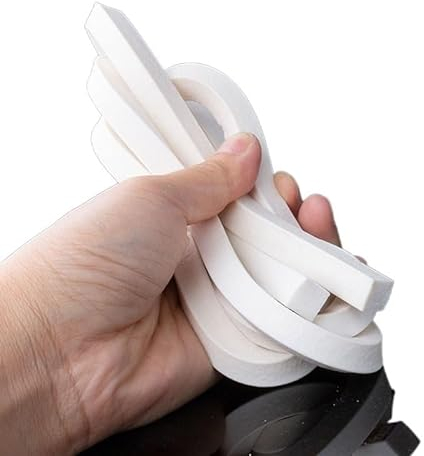 Insulation Rubber White Silicone Foamed Rubber Square Silicone Sponge Strip Doors Windows Gasket Trim Seal 1 Meter 2 Meter 3 Meter Foam Gap (Size : 2 Meters, Color : 3x20mm)