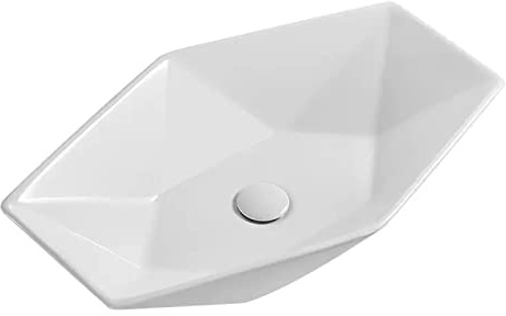 NOALED Lavabo de Salle de Bain Lavabo de Salle de Bain avec bonde escamotable au-Dessus du comptoir, lavabo de Salle de Bain en céramique et Porcelaine, lavabo d'hôtel, Salle de Bain Blanche