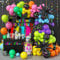 Rainbow Balloon Arch Garland Kit, 137pcs Colorful Balloons whit Rainbow Star Dot Glow Dark Balloons for Dark Party Let's Glow Birthday Wedding Back to 80s 90s Disco Rock Roll Party Decoration