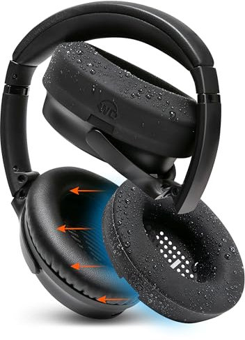 WC SweatZ QuietComfort - Patented Gym Sweat Earpad Covers for Bose QuietComfort 35 & 35ii, QC45 / SE/QuietComfort 2023 & More, Made by Wicked Cushions | Sweatproof & Easily Washable | Black