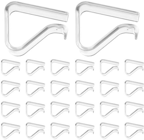 Ymapinc 24 Stück Transparent Tischdeckenklammern,Kunststoff Tischklammern Outdoor Tischklammern Klammern Set Tischdeckenklammer Tischdecke Clips Tischdeckenhalter für Biertisch Picknick Party(3-5cm)