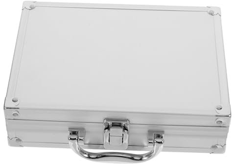 ORFOFE Box Toolbox Laptop Briefcase Aluminum Carrying Case Tools Handle Carrying Case Portable Tool Case Multi-purposes Tools Case Protective Hard Case Small Tool Case Aluminum Alloy