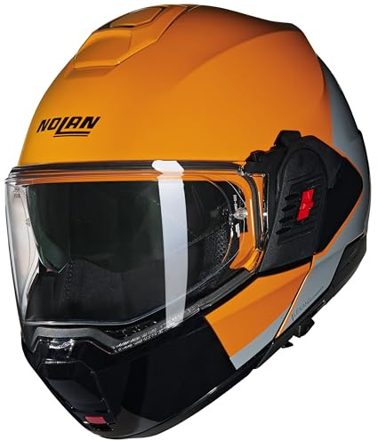 NOLAN HELMET N120-1 GRAFO 350 M, Orange/Grey/Black
