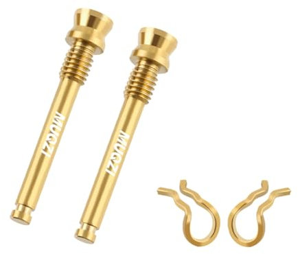 WMFASBAG Bulloni pinza freno a disco in lega for bici con anelli elastici Perni filettati in lega di titanio Viti bullone pinza freno for bici Accessori universali for bici (Oro)