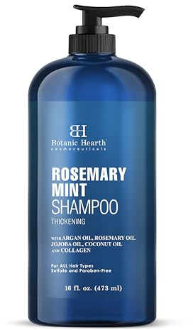 Botanic Hearth Rosmarin-Minz-Shampoo- und Conditioner-Set, verdickende Formel, fördert das Haarwachstum und die Gesundheit der Kopfhaut, sulfatfrei und parabenfrei, für Männer und Frauen, 473 ml